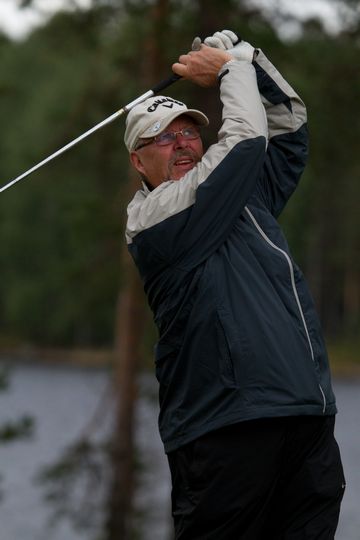 IMG_8321.jpg - Lasse Malin oli ensikertalaisen Lampila Golfin jäseniä.